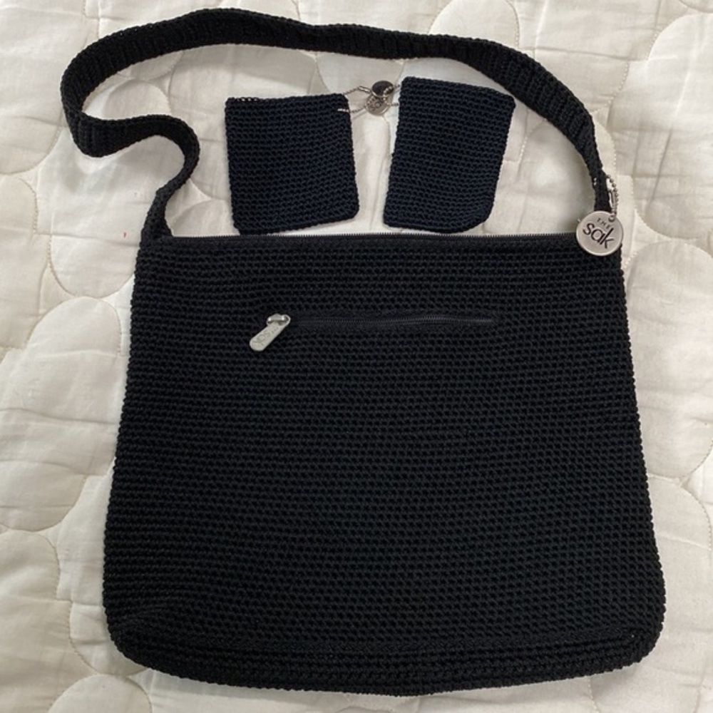 The Sak Crochet Woven Single Strap Shoulder Bag OS